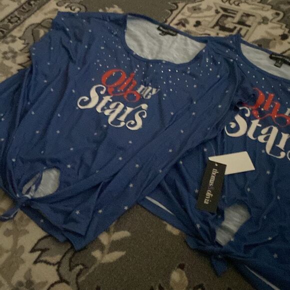 Blue 'Oh My Stars' Tops - Picture 6 of 6